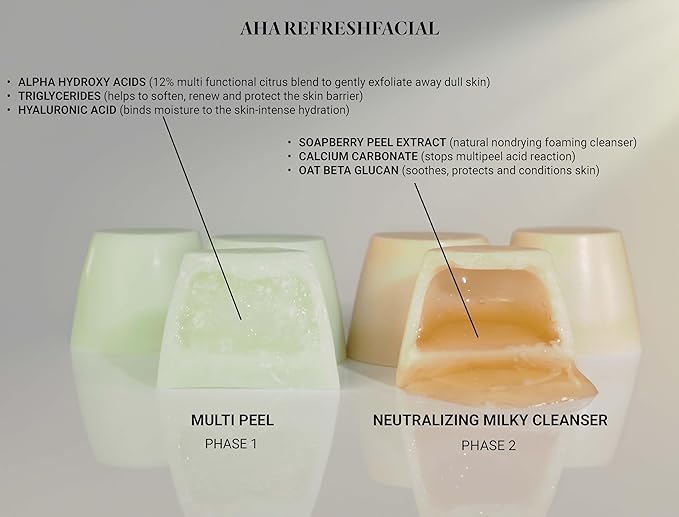 The Glow Ritual System Collection, Activator with AHA Refresh Facial, Skin Renewal Duo, Skin Care Routine, Suitable for Dry Skin, Gift Bundle/Starter Kit