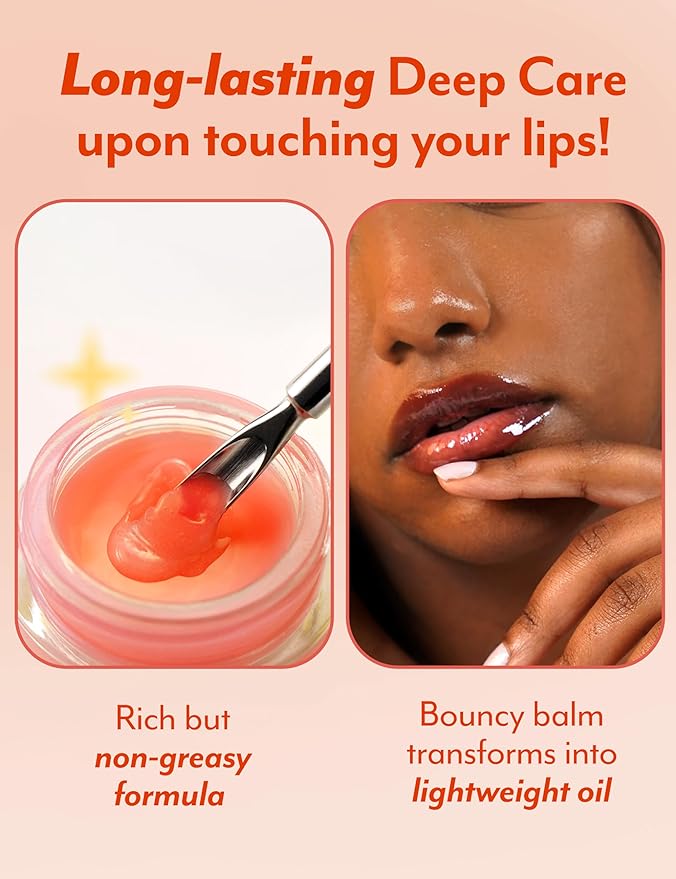 SelfBeauty Lip Mask - Rosehip & Collagen, Vegan Lip Balm, Lip Moisturizer, Overnight Hydrating Lip Treatment with Collagen Peptide, Lip Scrub Exfoliator Intensive Lip Repair, 0.51fl.oz