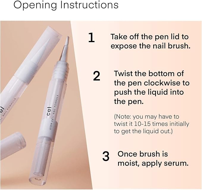 cel MD Cuticle Oil Pen Nail Strengthener Repair Serum – Nail Repair For Damaged Nails – Helps Repair & Nourish Cracked Nails and Rigid Dry Cuticles - Set of 2