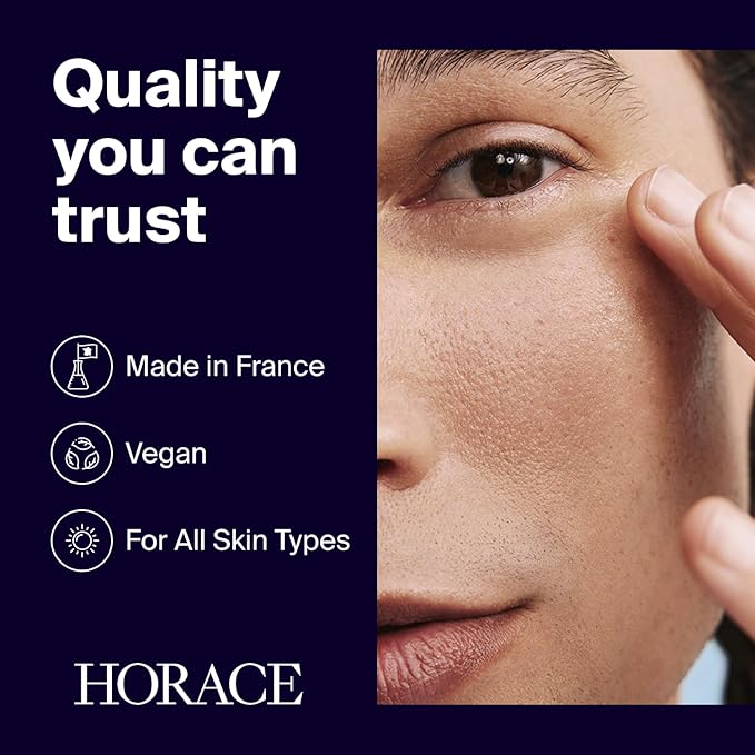 HORACE Anti-Fatigue Under-Eye Patches for Men - Dark Circle and Puffiness Reduction - Moisturising & Refreshing Hydrogel Treatment - Vegan and Silicon-free Skincare - Unscented, Pack of 5 Pairs