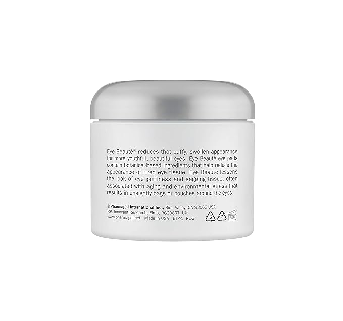 Pharmagel Complexe Eye Beaute Treatment Pads | Herbal Solution | Under Eye Bags and Puffy Eyes Treatment | Pads for Tired, Swollen, and Sagging Eyes - 60 Count