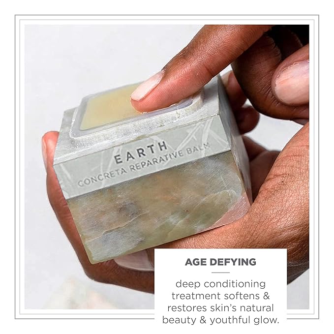 Zents Concreta Firming Repair Balm & Solid Parfum (Earth Fragrance) | Moisturizing Shea Butter & Coconut Oil for Skin | 1.25 fl oz