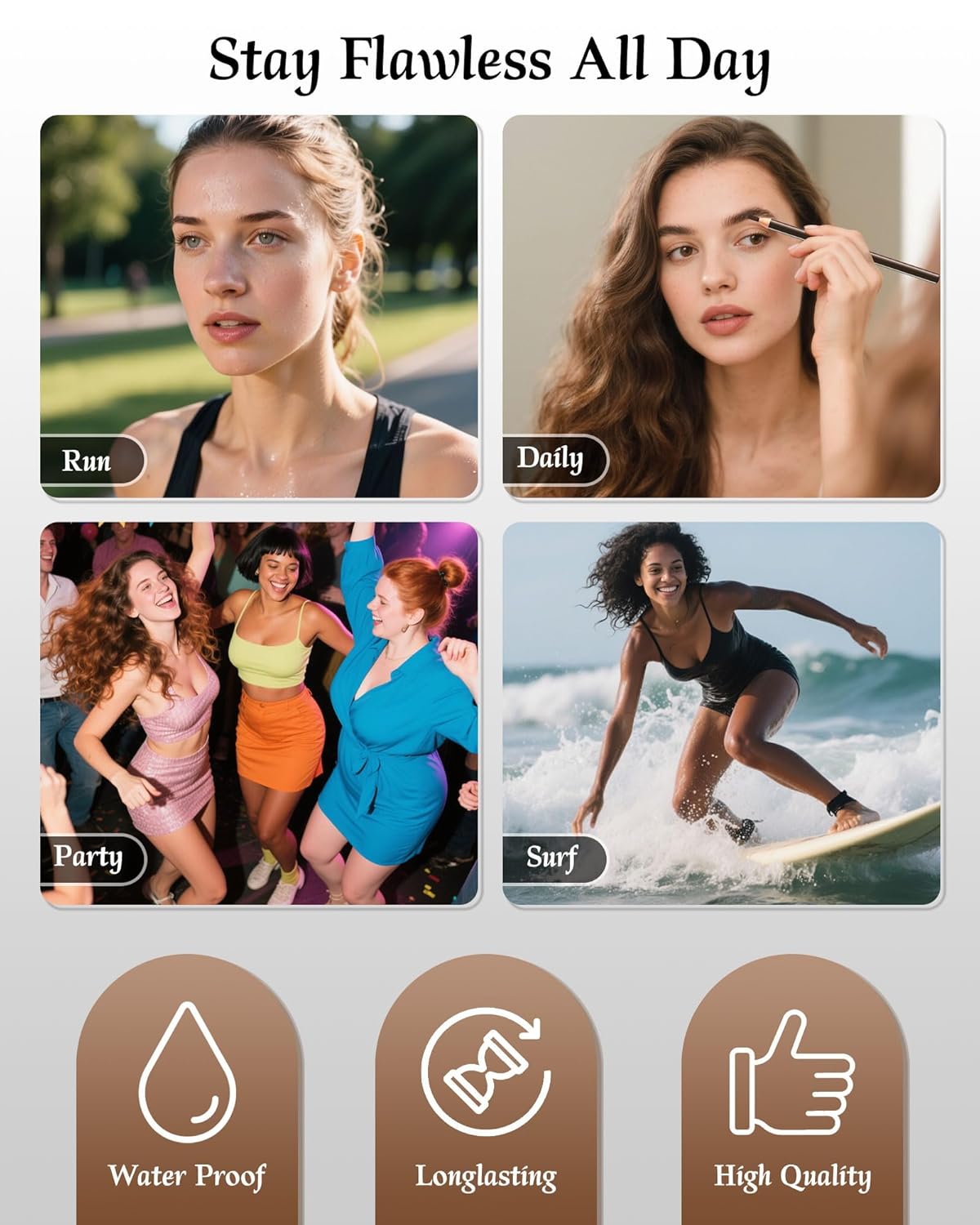 12 Piece Waterproof Eyebrow Pencils for Women Brown w/Microblading Eyebrow Pencil & Brow Trimming Supplies Kit Permanent Eye Brow Liners Set For Salon-Quality Shaping & Filling Of Marks