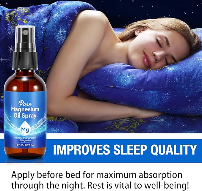 Magnesium Spray 2PACK, Pure Magnesium Chloride Oil Spray, Magical Magnesium Body Spray 2.02 fl.oz