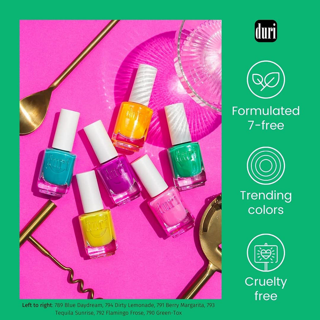 duri Nail Polish, 762 Spilling Tea, Hunter Green Metallic Shimmer, 0.45 Fl Oz