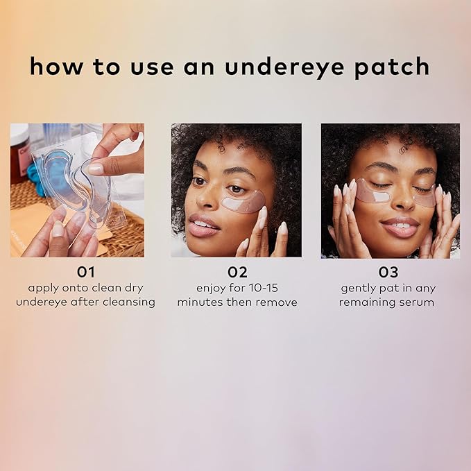 The Good Patch De-Puff Cooling Hydrogel Under Eye Patches for Puffy Eyes and Under Eye Bags, Made with Caffeine, Aloe Vera, Gotu Kola, Clinically Proven (12 Total Patch Sets)
