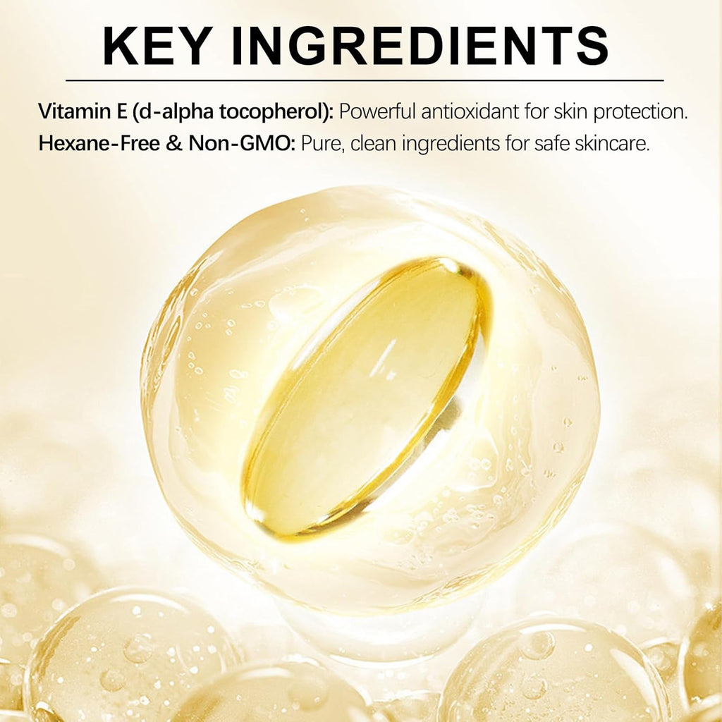 Pure Vitamin E Oil, 75,000 IU Ultra Concentrated & Natural for Stretch Mark/Scars Treatment, Smoothing & Moisturizing Skin & Hair & Cuticles, Cold Pressed/Hexane Free/Non-GMO, 60ML/2Fl Oz