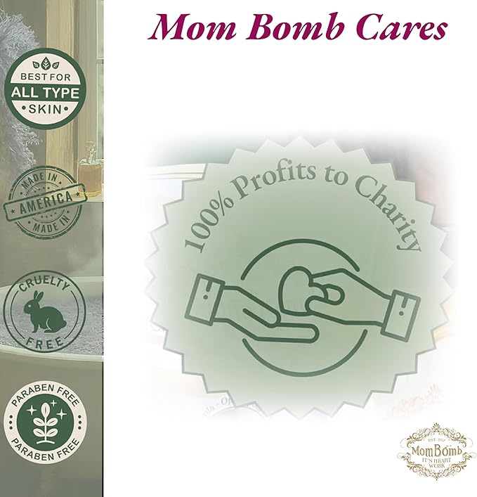 Mom Bomb Sparkling Snow Bath Soaks: Indulge in 3 lbs of Serenity for Baths, Showers, and Foot Treatments