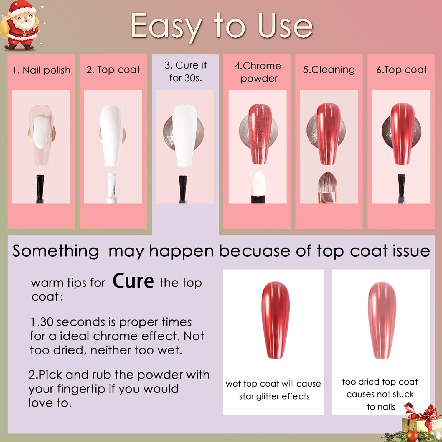 Allstarry Chrome Nail Powder 4 Colors Metallic Mirror Effect Pigment Chrome Iridescent Nail Glitter Magic Unicorn Glitter Dust Kit for Gel Polish Nail Art Decoration Resin Craft, Festivals