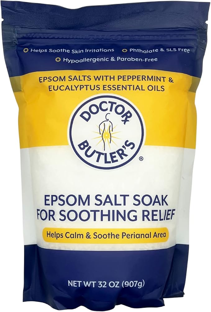 Doctor Butler’s Epsom Salt Soak – Sitz Bath Salts for Hemorrhoids Relief for Men and Women, Soothes and Provides Natural Relief Associated with Hemorrhoids (32 oz)