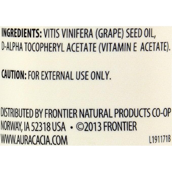 Aura Cacia Grapeseed Skin Care Oil | GC/MS Tested for Purity | 118ml (4 fl. oz.) (Pack of 2)