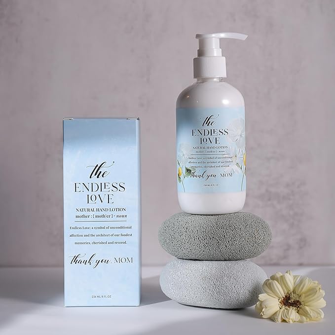Hand & Body Lotion for Mother's Day Gift Basket- Endless Love - Infused with Honey Almond Aroma - 236 ML /8 FL OZ