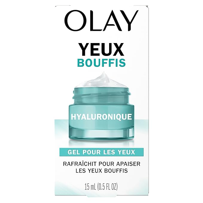 Olay Hyaluronic + Peptide 24 Gel Eye Cream, Fragrance-Free, 0.5oz (15 mL)