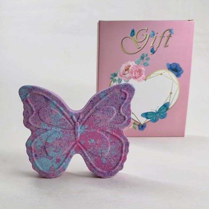 Butterfly Shaped Bath Salt for Women Gifts,Butterfly Gifts for Friends,Rose Flavored Bath Salt for Mother Gifts, and Christmas Stocking Stuffer Gifts, Birthday and Valentine's Day