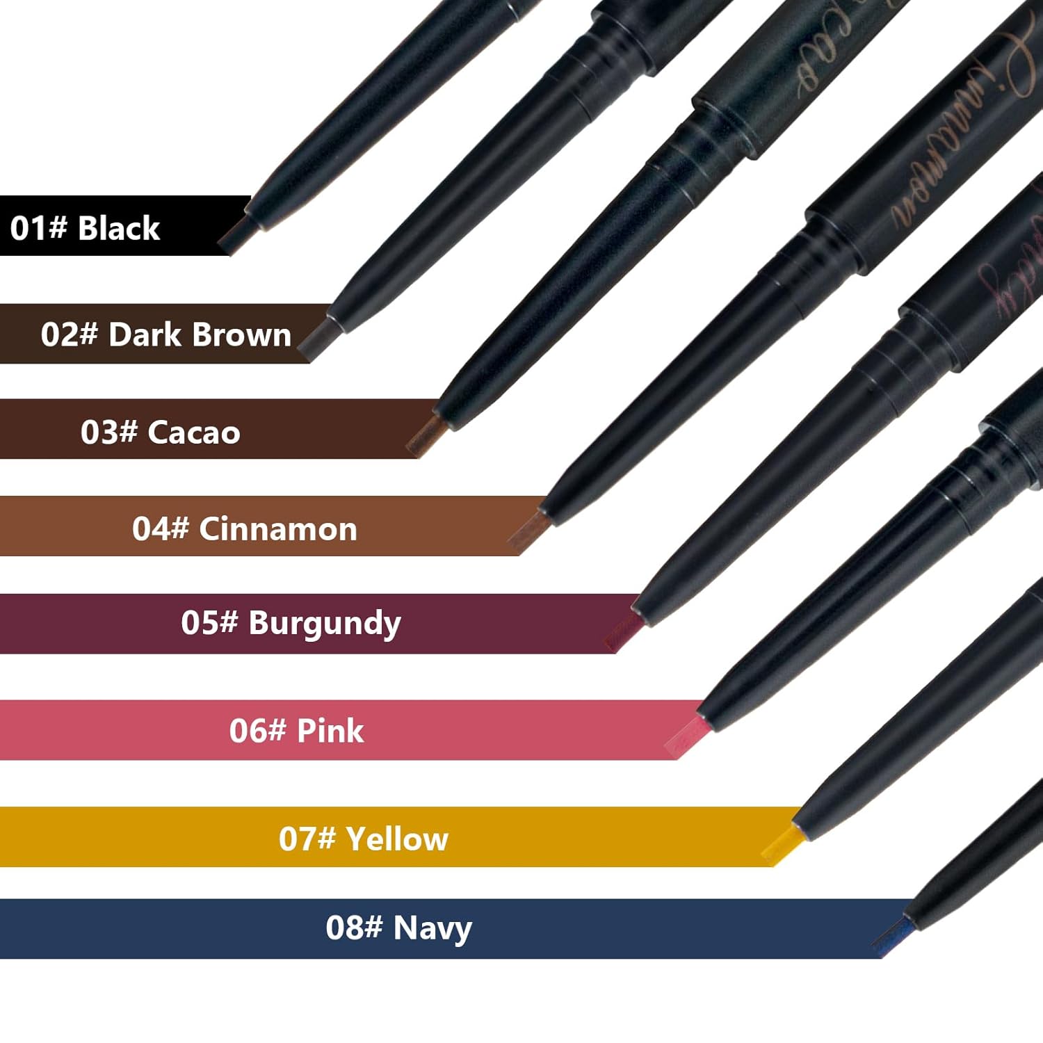 Witch's Pouch Gel Eyeliner Pencil Waterproof Smudge Proof, Long-Lasting Eye Liner, High-Intensity Colored, Ultra-Smooth Korean Eye Pencil Eye Makeup (02 Dark Brown)