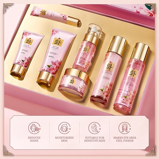 Anti-Wrinkle Skin Care Routine Large Kit,Anti-Aging & Hydrate Skin,Facial Cleanser,Toner,Lotion,Cream,Serum,Eye Cream Skincare Gift Set,Wife Mom Womens Gifts for Christmas Stocking Stuffer