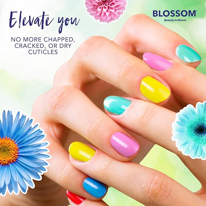 Blossom Cuticle Oil Pen for Nails, On the Mend Scented Travel Nail Oil for Growth and Strength, Infused with Real Flowers 0.34oz, Jasmine