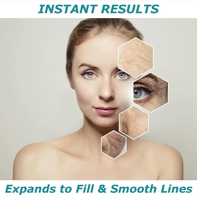 Anti Aging Wrinkle Filler of 100% Pure Hyaluronic Acid for Face - No Alcohol, No Parabens, Vegan & USA - Hyaluronic Levels Simply Decrease with Age Causing Sagging, Wrinkles, Dry Skin & Fine Lines