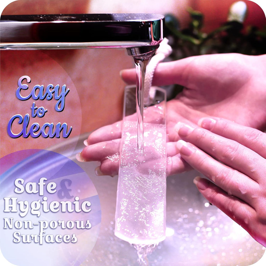 Genuine Czech Glass Foot File - Two-Sided Different Grit Surface, Gentle Callus Remover, Pedicure & Spa Rough Skin Scrubber, Professional Toenail and Heels Care, EU Quality, Large Size