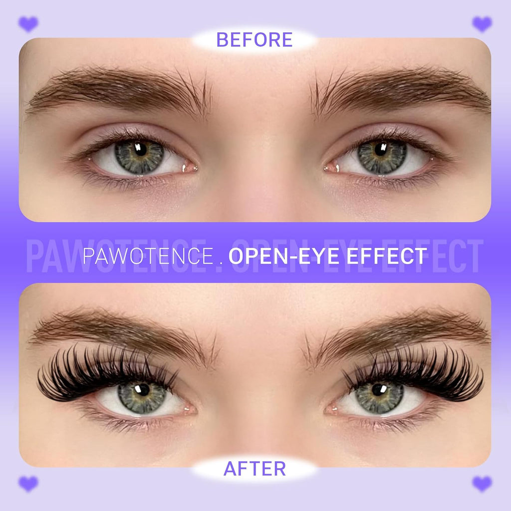 Pawotence Lashes Clusters Wispy Cluster Eyelash Extensions 144pcs Individual Lashes Wet Look 10-18mm Lash Extension DIY False Eyelashes Soft Comfortable Eyelash Clusters