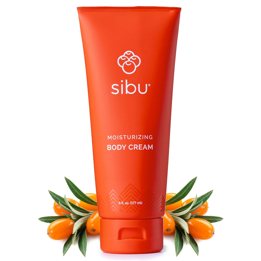 sibu Moisturizing Body Cream, Lotion Made From Premium Himlayan Sea Buckthorn (6oz) – Lightweight & Hydrating Moisturizer That Protects & Repairs Skin