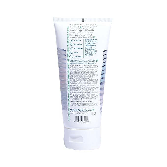 Seaweed Bath Co. Firming Body Cream, Rosemary Mint Scent, 6 Ounce (Pack of 2), Skin Toning Hand & Body Lotion Moisturizer for Dry Skin, with Sustainably Harvested Seaweed, Chlorella, Green Coffee Bean