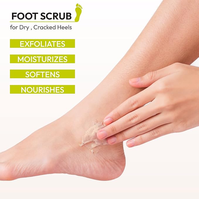 RED by Kiss Foot Scrub for Dead Skin – Exfoliates, Moisturizes, Nourishes Dry and Cracked Heels, Use with Foot Scrubber for Pedicure 5.3 oz.