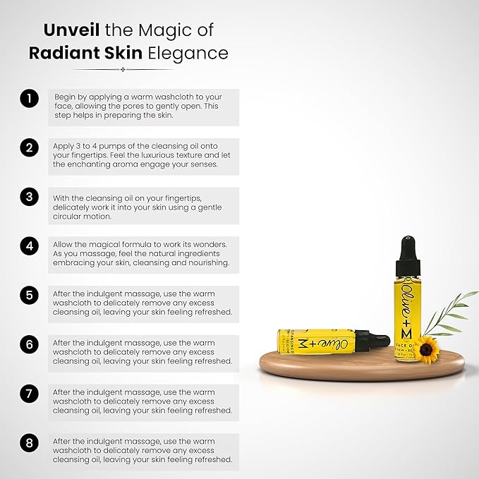 Facial Skin Care Set, Skincare Kit with Oil Cleanser and Hydrating Face Oil, Anti-Aging Moisturizer, Travel Size Mini Makeup Remover Oil, Acne Scar Treatment, Sample Trial Size (25 ml/each)