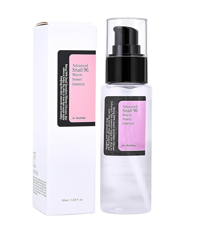 ADVANCED Snail Mucin 96% Essence – Hydrating Face Serum with Snail Secretion Filtrate for Dry, Dull Skin & Fine Lines | Korean Skin Care for Face, Eyes & Neck | 3.38 fl.oz (100ml)