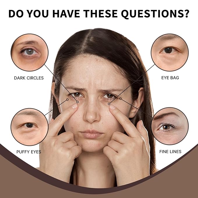 Caffeine Eye Serum With EGCG For Dark Circles and Puffiness, Anti Aging 5% Caffeine Solution For Puffy Eyes, Fine Lines, Moisturizing Under Eye Serum, 2PCS.