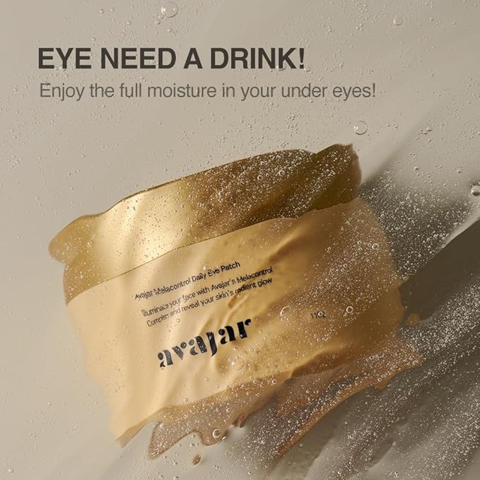 Avajar Melacontrol Daily Eye Patch | Korean Hydrogel Under Eye Mask for Puffy Eyes and Dark Circles | Anti-Wrinkle | Niacinamide, Hyaluronic Acid & Glutathione | 5P