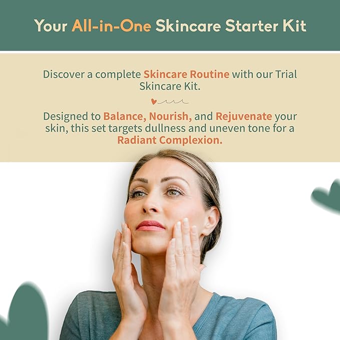 Healing Happy Method - Skin Care Set | 15ml Cleanser, Toner, and Moisturizer | Skincare Set, Rejuvenates Skin, Deeply Nourishes & Revitalizes | Beauty Gift Sets, Face Care Set for Women