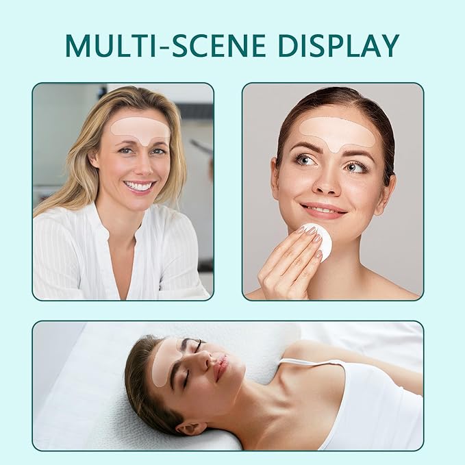 2PCS Reusable Forehead Wrinkle Patches Silicone Forehead Patches Anti-Wrinkle, Wrinkles Treatment for Wrinkles & Fine Lines, Non Invasive Reusable Wrinkle Smoothers