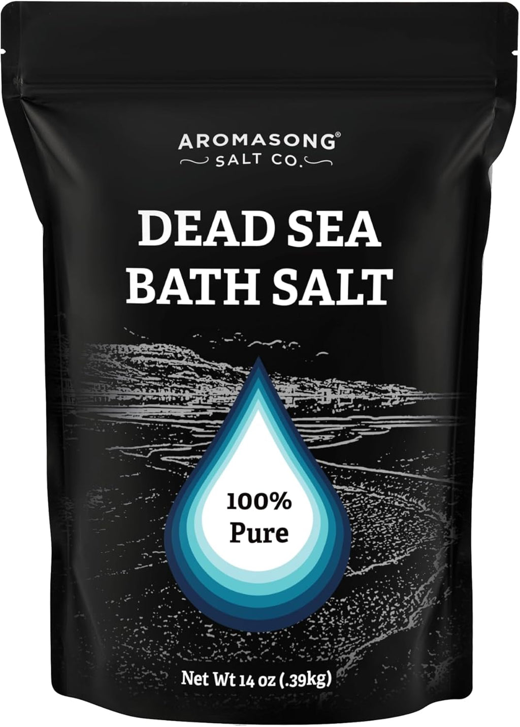 Aromasong Dead Sea Salt Bath Soak 14 OZ Pack – 100% Natural Dead Sea Salts for Soaking, Relaxation, and Detoxification of Skin, Dead Sea Salts for Bath to Rejuvenate and Refresh- Resealable Pack