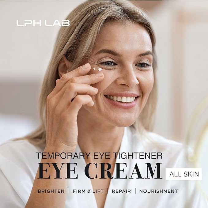 Instant Firm Eye Tightening Cream: Temporary Eye Bag Removal Tightener for Under-eye Puffiness Reducer Treatment, No White Residue or Flaky Buildup