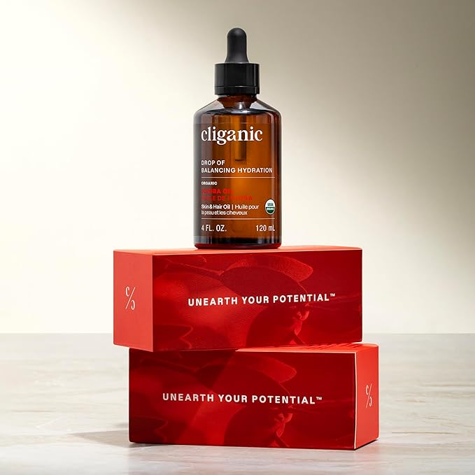 Cliganic Organic Jojoba Oil, 100% Pure (2oz) | Natural Cold Pressed Unrefined Hexane Free Oil for Hair & Face | Base Carrier (Packaging May Vary)