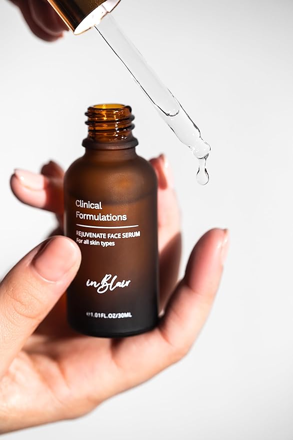2 Bottle Pack - Inblair Rejuvenate Resurfacing Face Serum - Skin Care Serum for Face Wrinkles, Fine Lines, Dark Spots - Multi-Weight Hyaluronic Acid Formula for All Skin Types