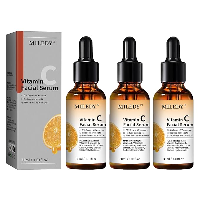 3PCS Vitamin C Facial Serum Essence,Vitamin C Vitamin E Facial Serum,Skin Moisturized,30ml / 1.01oz