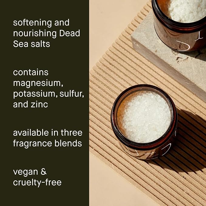 Maude Soak No. 2 - Nourishing Bath Salts - Self Care Gifts for Women + Men - Magnesium Soak with Dead Sea Salt + Potassium Chloride to Soften Skin - Vegan-Friendly + Paraben-Free (8 oz)