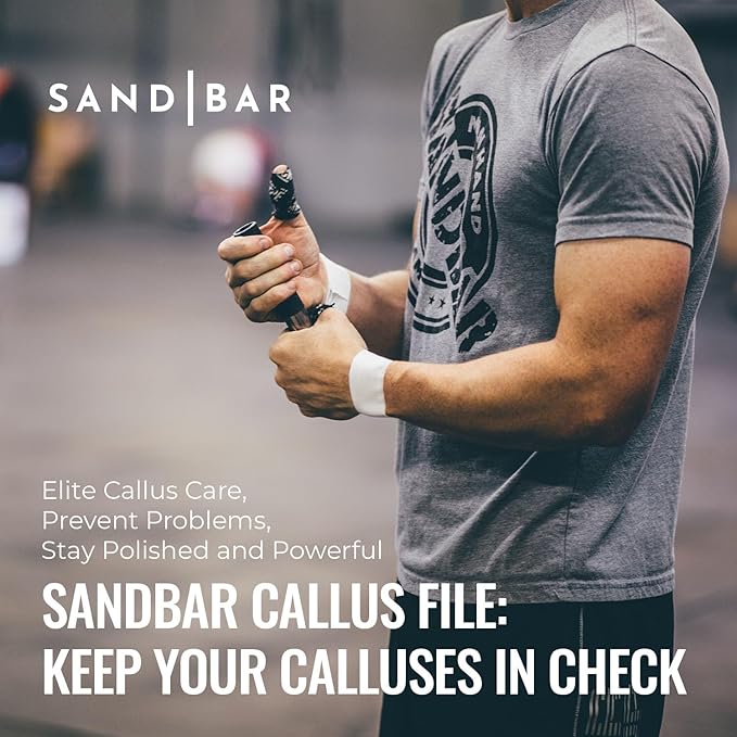 SandBar Original Callus File - Callus Remover for Hands and Fingers - Don't Remove Hard Skin with Shavers Or Pumice Stones - Maintain Your Grip - for Gym Enthusiasts, Climbers, Gymnasts & WOD Junkies
