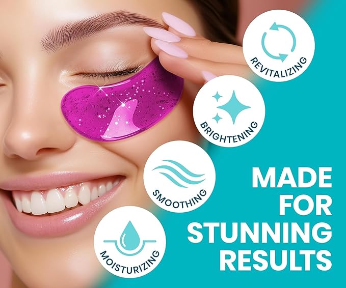 Stylia Under Eye Patches for Puffy Eyes and Dark Circles (30 Pairs) - Marine Collagen Under Eye Mask with Vitamin C, Hyaluronic Acid, Pearl Extract - Eye Masks for Dark Circles and Puffiness