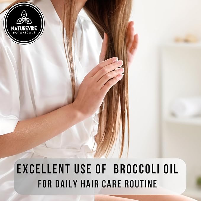 Naturevibe Botanicals Broccoli Oil 32 Ounces | 100% Pure and Natural | Great for Skin Care and Hair Care