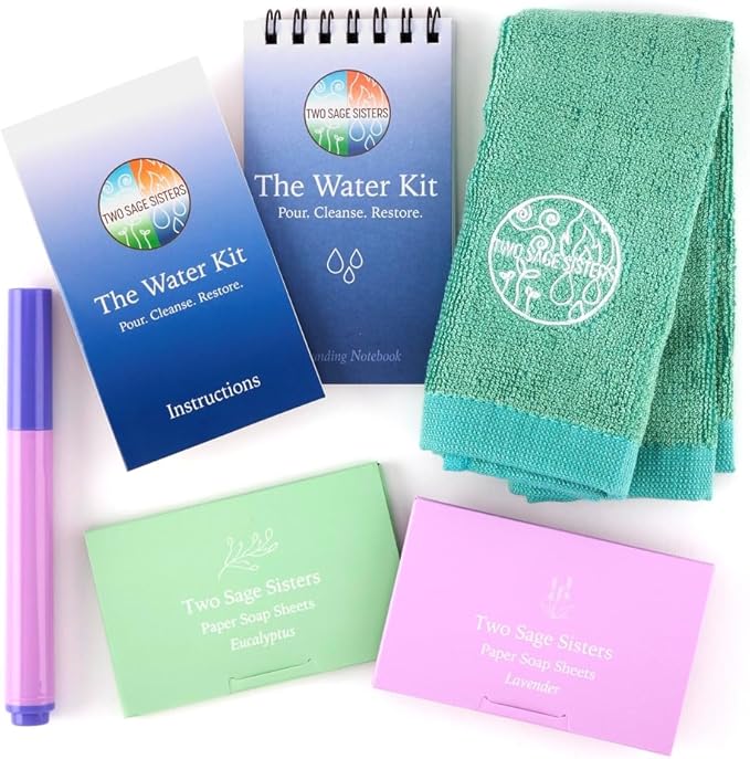 The Water Kit - Jump Into Spring with Selfcare - Wash Away Negative Thoughts for Stress Relief and Healing - Care Kit by Two Sage Sisters