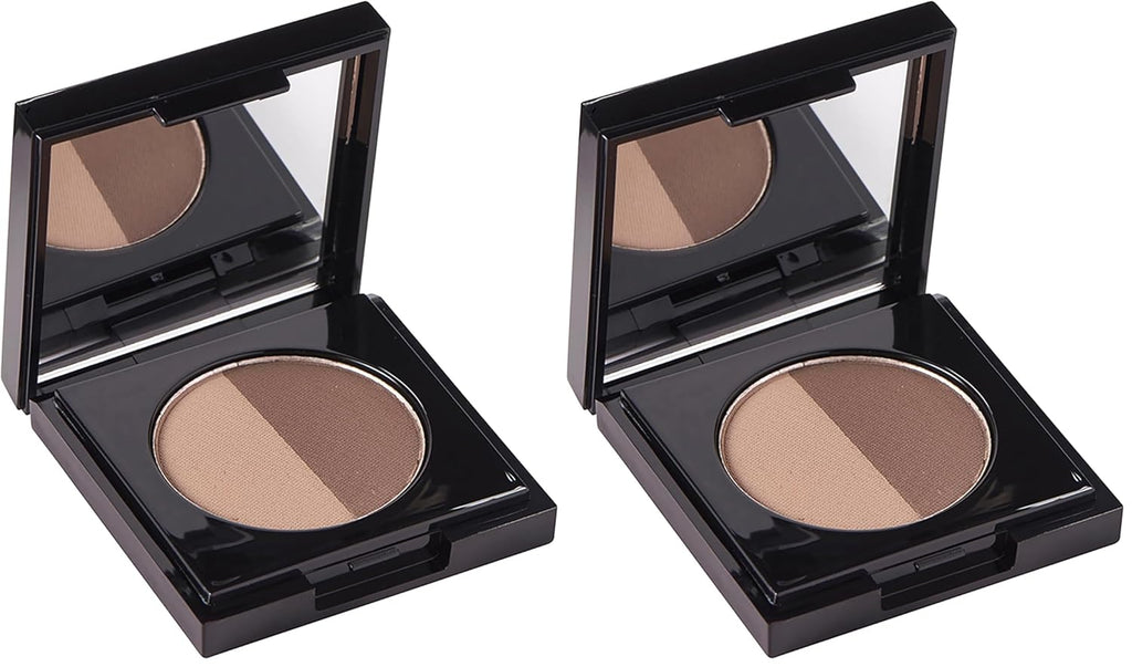 Arches & Halos Duo Luxury Brow Powder - Two-for-one Versatile Compact Powder - For Full, Defined Brows - Vegan and Cruelty Free Makeup - Mocha Blonde, 0.088 oz (Pack of 2)