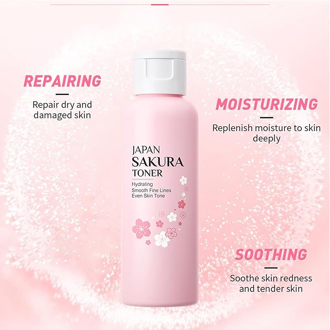 Sakura Birthday Gifts for Womens & Teens Girls Skincare Set, Sakura Extract Skin Care Set, skincare for girls 10-12, skin care for teens 10-12, kids skin care set for girls ages 8-12 (Sakura Set A)