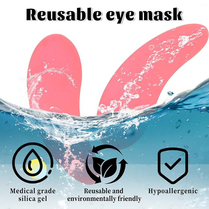 10 PCS Under Eye Patches, Reusable Eye Patches Silicone Patches Under Eye Mask Silicone Eye Patches Reusable Overnight for Dark Circles and Puffiness Effect to Reduce Wrinkles and Fine Lines Colorful