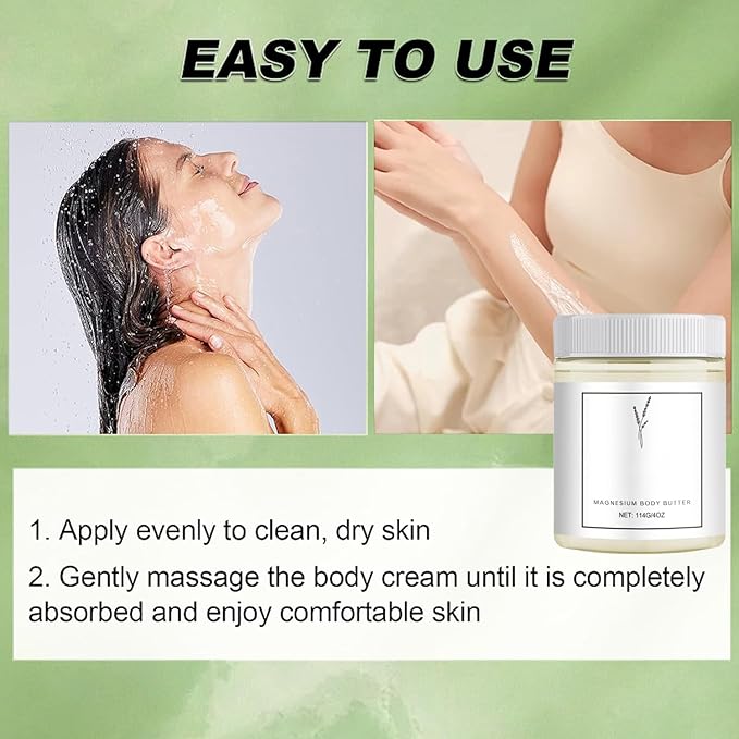 Neuropathy Cream, Magnesium Cream for Neuropathy,Magnesium Body Butter,Long-Lasting Hydration to Keep Skin Feeling Soft,Suitable for All Skin Types(3pcs)