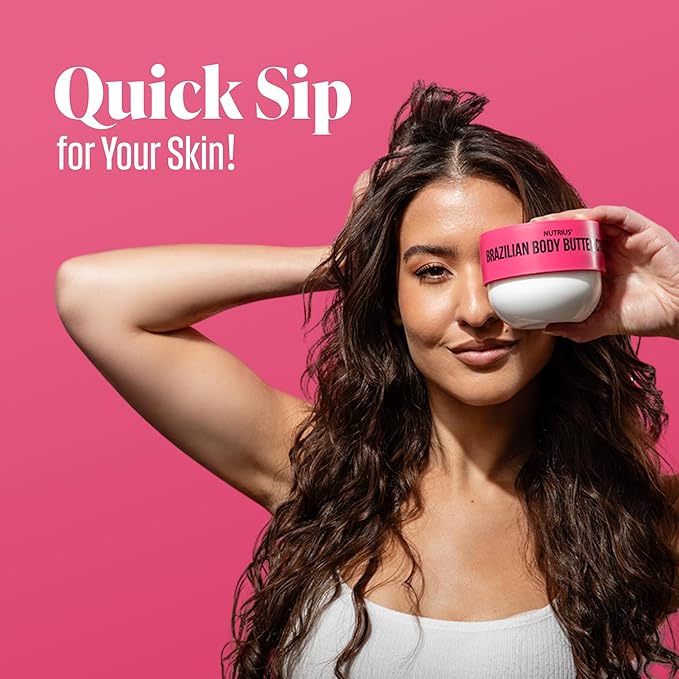 Nutrius Brazilian Body Butter Cream Berry Bliss - Experience Luxe Hydration, Acai, Mango, Cocoa & Cupuacu, Vitamin C for Radiant Glow - Vegan & Cruelty-Free Formula, Crafted for Silky-Smooth - 6 FL OZ