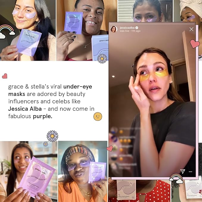 grace & stella Under Eye Patches for Puffy Eyes and Dark Circles (Retinol, 24 Pairs) Restoring Gel Under Eye Masks with Hyaluronic Acid - Vegan Cruelty-Free Skincare Birthday Gifts for Women