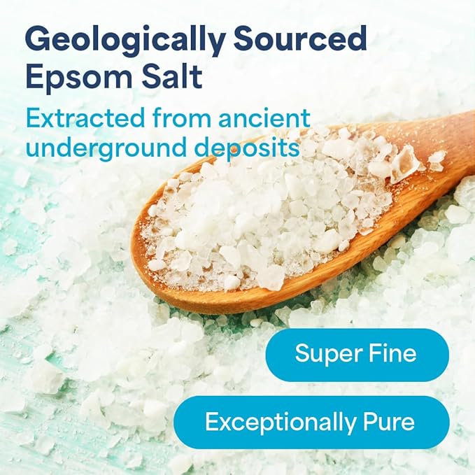 Epsomgel™ Natural Epsom Salts - 750g | 100% Pure Magnesium Bath Salts for Sore Muscles | Ideal for Relaxation, Muscle Relief & Skin Soothing | Relaxing Home Spa | Unscented